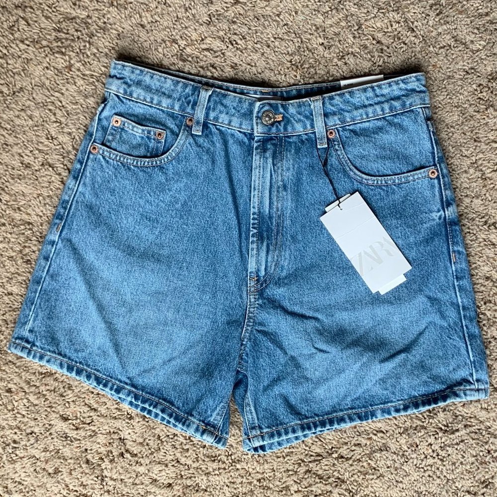 ZARA High-Waisted Denim Shorts